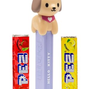 Hello Kitty Puppy Pez-hållare med 2 Pez-paket