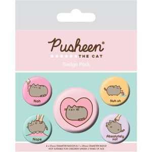 Pusheen - Nah - Pack 5 Badges