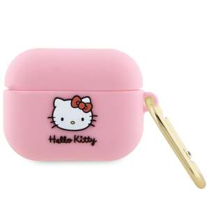 Hello Kitty AirPods Pro Skal Silikon Kitty Head - Rosa