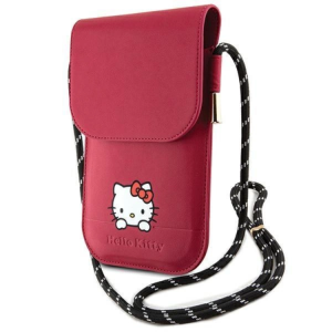 Hello Kitty Halsbandsfodral Läder Daydreaming - Röd