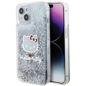Hello Kitty iPhone 15 Mobilskal Liquid Glitter Charms