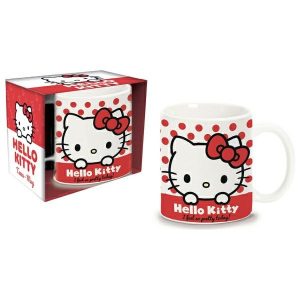 Coriex Hello Kitty Keramisk Mugg - Vit/Röd